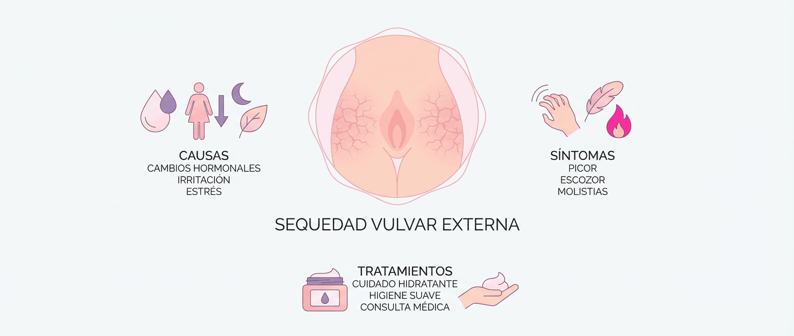 Sequedad vulvar externa: causas, síntomas y tratamientos - herbellavita
