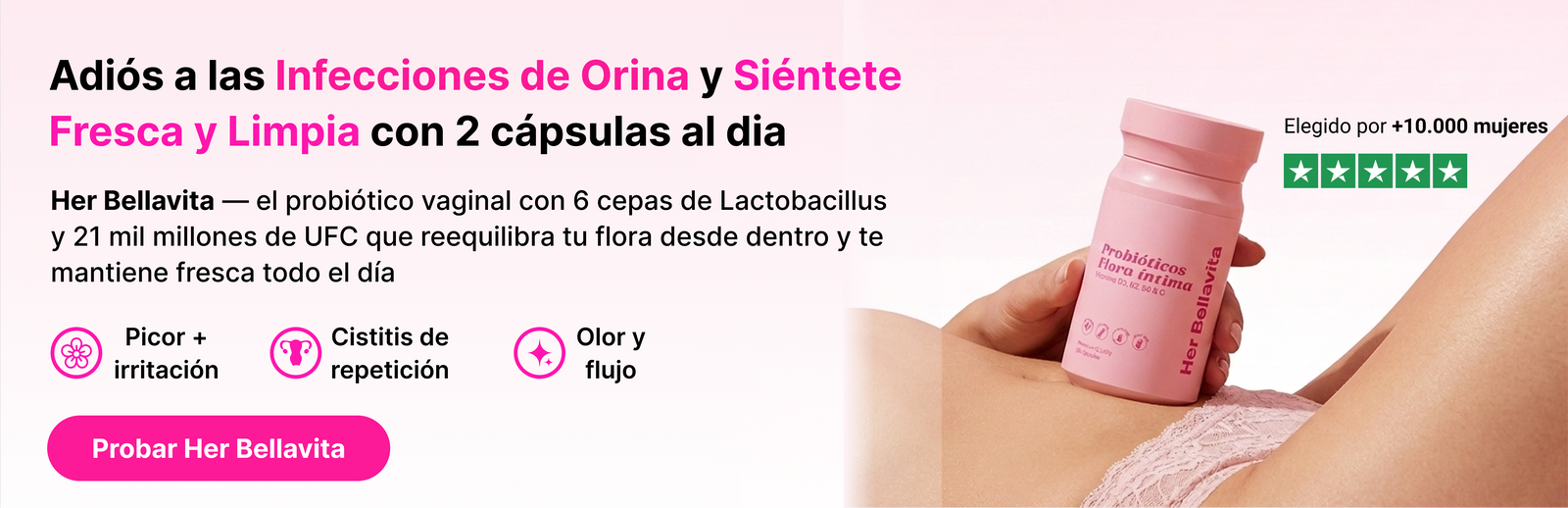 Flora Íntima, probiótico vaginal de HerBellaVita